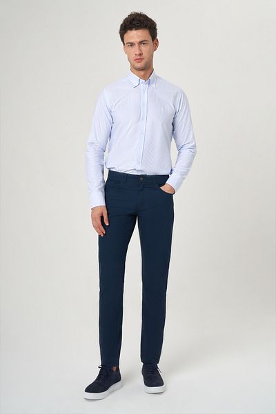 Bisse Αθλητικό ανδρικό παντελόνι Navy Blue με 5 τσέπες