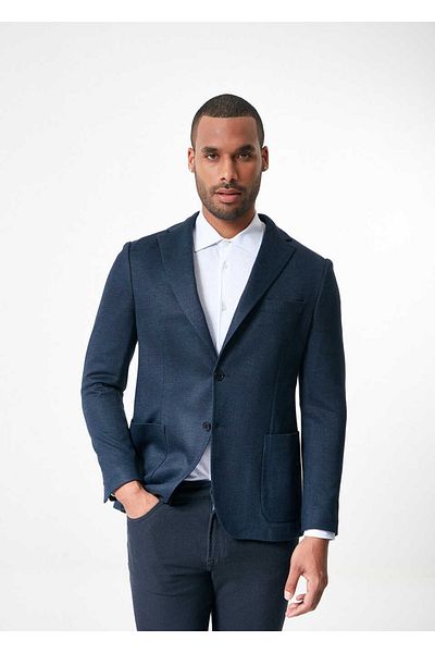 Boris Becker Navy Blue Color Wool Blazer Jacket