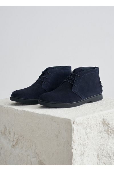 Boris Becker Navy Blue Suede Boots