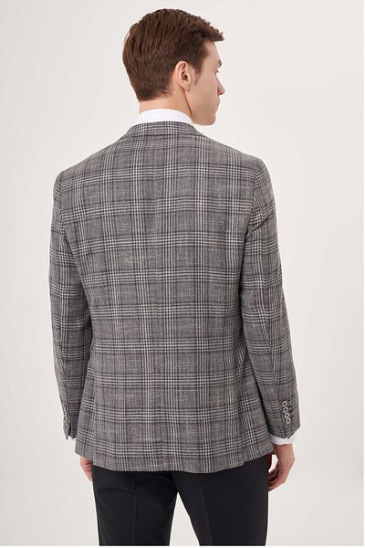 Bisse Men's 6 Drop Mono Collar Double Slit Jacket ANTHRACITE