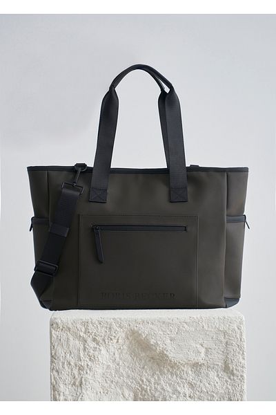 Boris Becker Khaki Color Leather Detailed Bag