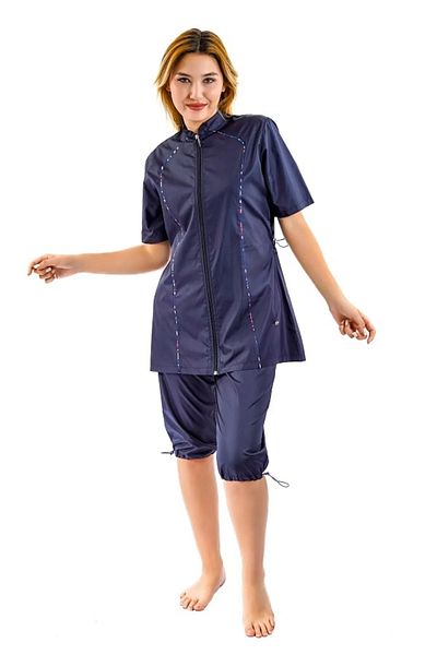 TESMAY Waterproof Parachute Fabric Half Sleeve Large Size Optional Women's Saw Swimsuit