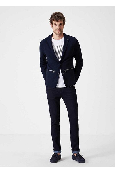 Boris Becker Πλεκτό μπουφάν Navy Blue Color