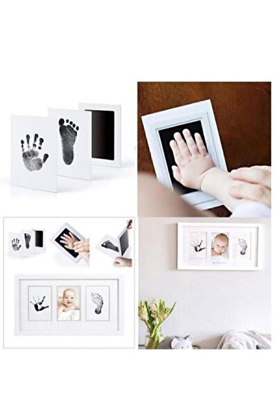 MUDİ BABY Toksik Olmayan Mürekkepsiz Baskı Kiti Yeni doğan ve 0-1 Yaş Uyumlu Bebek El Ayak Izi Seti-
