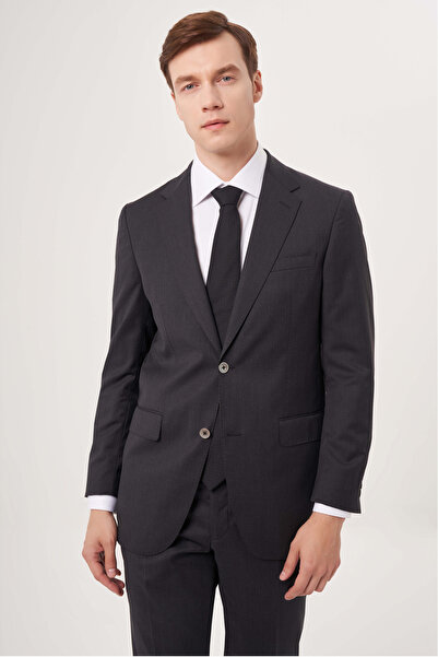 Bisse Erkek 6 Drop Mono Yaka Çift Yırtmaçlı Takım Elbise ANTRASIT