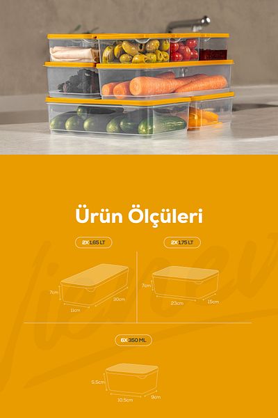 Vienev 10 Pieces Orange Microwave Convenient Refrigerator Organizer - Freezer Storage Container