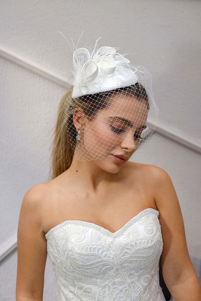 Turkuaz Νυφικό Καπέλο/νυφικό Vualet/γάμος Νυφικό Otriş Φιόγκος Λευκό Καπέλο