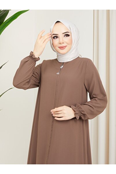 Zeynep Tesettür Mevlana Model - Kahve Rengi