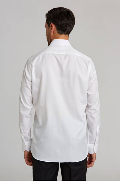 Bisse Platinum Regular Fit Long Sleeve White Men's Shirt