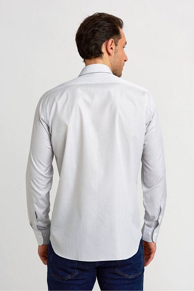 Bisse Platinum Regular Fit Long Sleeve Black Men's Shirt