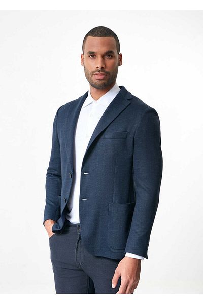 Boris Becker Navy Blue Color Wool Blazer Jacket