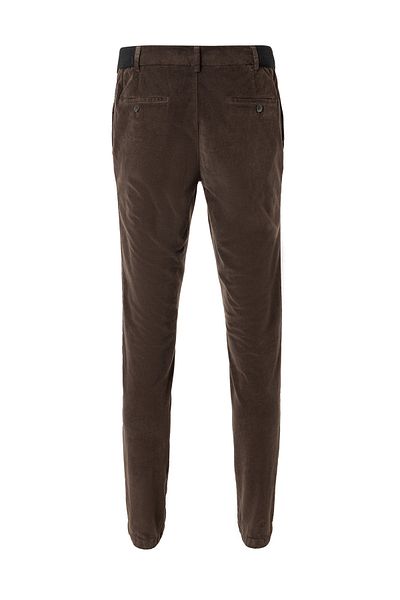 Boris Becker Dark Brown Velvet Elastic Waist Jogger Pants