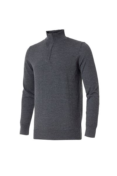 Boris Becker Anthracite Color Half Placket Knitwear