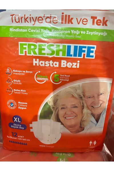 Freshlife Fresh Life Waist Banded Patient Diapers XL 12 Pieces
