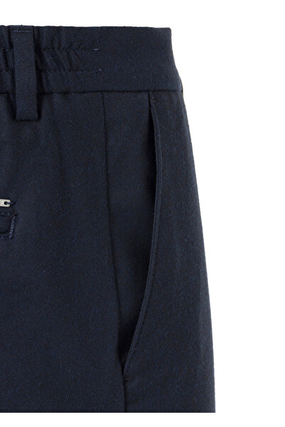 Boris Becker Lacivert Renk Pileli Chino Pantolon