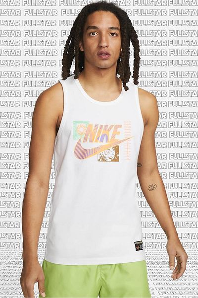 Nike Sportswear Cotton Festival Tank White Cotton Casual Style Undershirt White