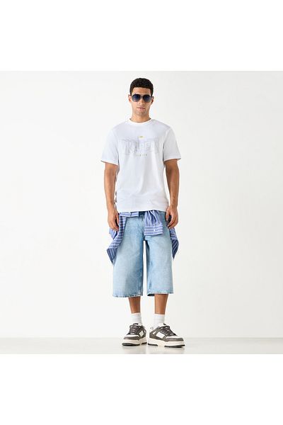 Kappa Embossed T-shirt With Short Sleeves