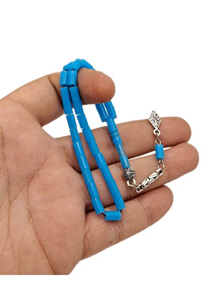 Han Ticarethane Turquoise Cut Cut Airplane Glass Rosary