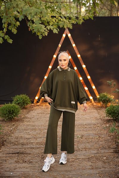 MİMİ Luxury Wear Γυναικεία αθλητική φόρμα 100% Cotton Bottom Top Γυναικεία Σετ Hijab