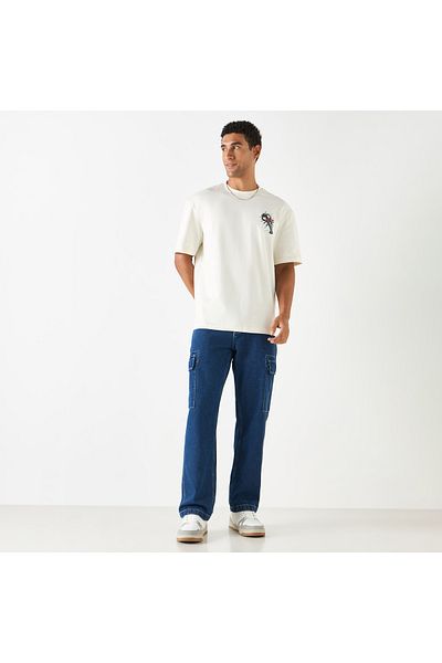 Lee Cooper Lobster Print Relaxed Fit T-shirt With Crew Neck