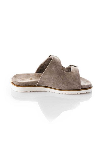 Boris Becker Gray Round Toe Double Buckle Slippers