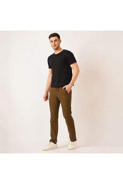 Fahrenheit Textured Track Pants with Drawstring Closure and Pockets
