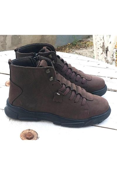 Bulldozer 220009 Ανδρικές γνήσιες δερμάτινες μπότες casual