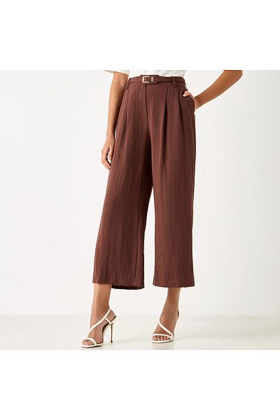 Iconic Belted Culottes With Pockets