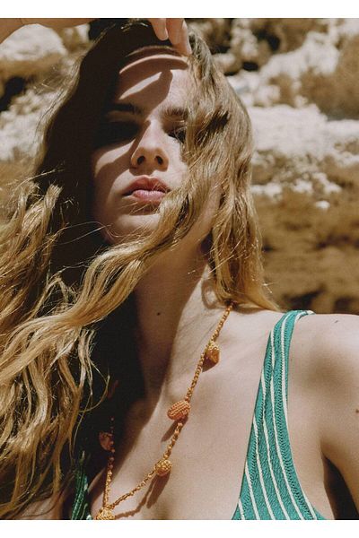 MANGO Woman Κολιέ με χάντρες