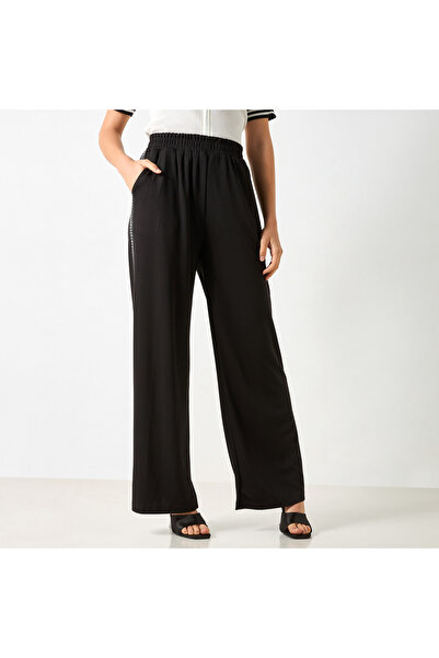 2Xtremz Textured Pants With Elasticated Waistband And Pockets