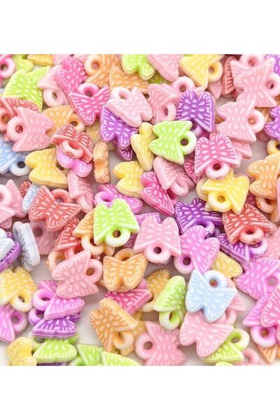 312 KONSEPT Set de 50 de pandantive cu mărgele fluture cu mâner