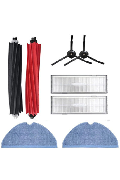 Ozemtek Roborock S8 Pro Ultra - Μαύρο συμβατό σετ 8 τεμαχίων: σφουγγαρίστρα, φίλτρο Hepa και βούρτσα