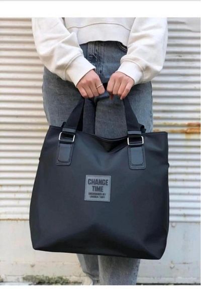 MUJGAN Dámská černá Shopper kabelka do ruky a přes rameno Šířka 38 cm Délka 35 cm