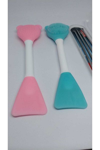 Eşya Dünyası 2Pcs Exfoliating Mask Brush and Blackhead - Acne Removal Set with