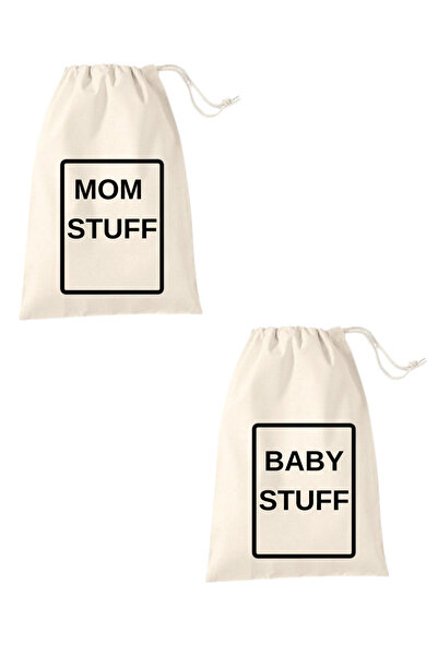 Elbasan Tekstil Mom Stuff Ve Baby Stuff Baskılı Anne Bebek Eşya Organizeri Ha...