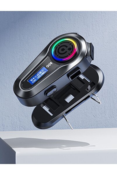 MATECHNO Motorsiklet Kask Interkom Kulaklık Rgb Işık Lcd Ekranlı Bluetooth 5.3 Çift Telefon Bağlantı