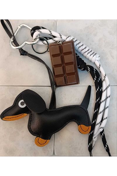 Kaeria Accessory Black Sauce Dog Themed Charmi Bag