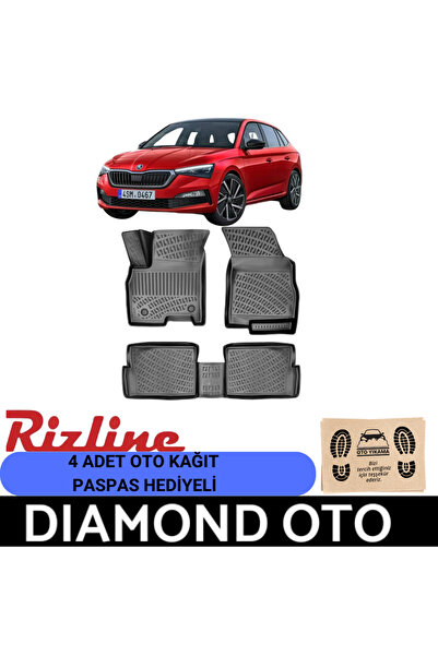 Rizline Skoda Scala 3d havuzlu paspas ve bagaj havuzu 2019-2020-2021-2022-202...
