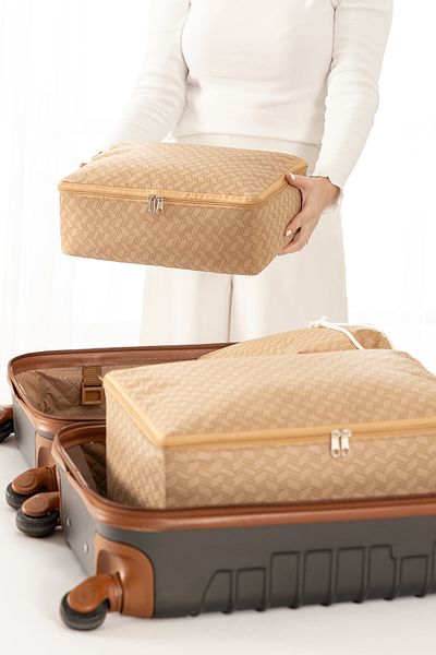 REKHOME 3-Piece Suitcase Organizer Suitcase Organizer Set Travel Holder
