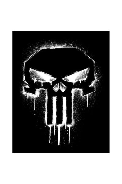 Z zepplin Punisher Spray Paint Patch mare pe spate