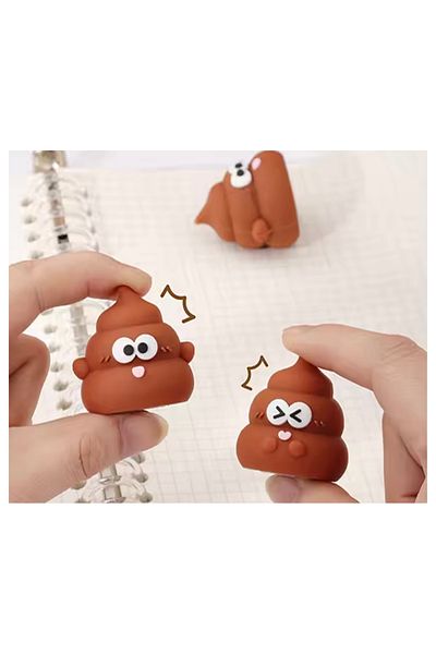 Happystore Lovely Hand Cute Bear Shaped Poop Pencil Sharpener - School Supplies for Kids