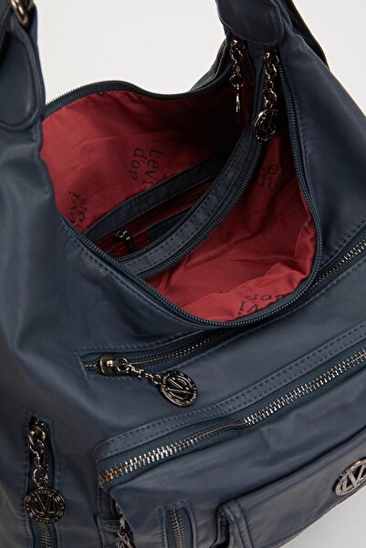 Levidor Geantă de umăr albastră cu curea reglabilă