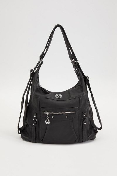 Levidor Black Pocket Shoulder Bag