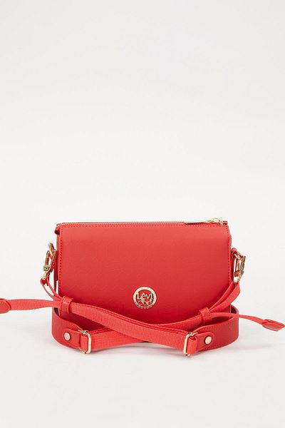 Levidor Red Multi-Compartment Shoulder Bag