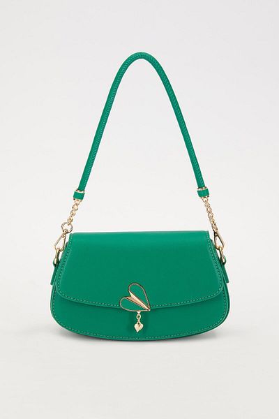 Levidor Grass Green Heart Accessory Shoulder Bag
