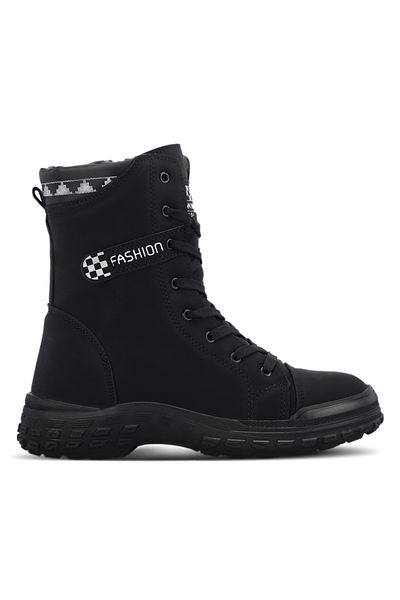 Esem Μαύρα γυναικεία μποτάκια Nubuck Henna