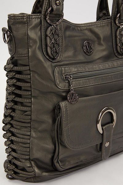 Levidor Gray Knot Detailed Shoulder Bag