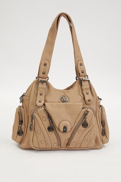 Levidor Cream Belt Strap Shoulder Bag