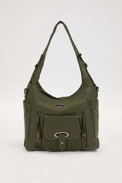 Levidor Green Side Studded Shoulder Bag