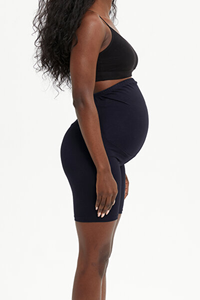 Almila 2021 Model Women's Maternity Leggings - Cotton and Elastane Short Shorts